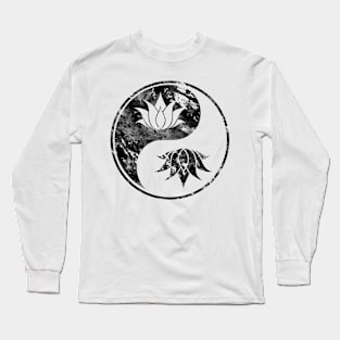 Lotus in Yin Yang Long Sleeve T-Shirt